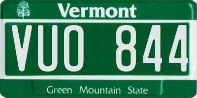 VT license plate VUO844