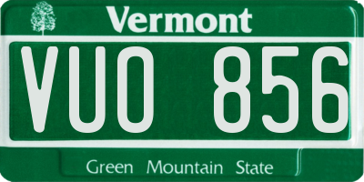VT license plate VUO856