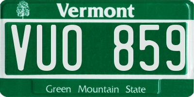 VT license plate VUO859