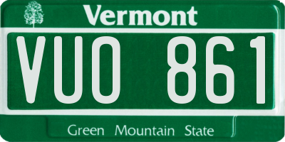 VT license plate VUO861