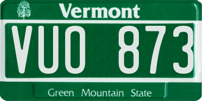 VT license plate VUO873