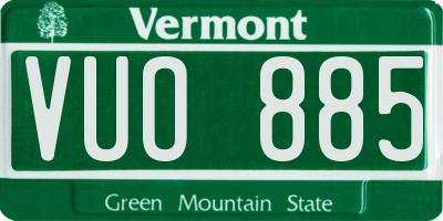 VT license plate VUO885