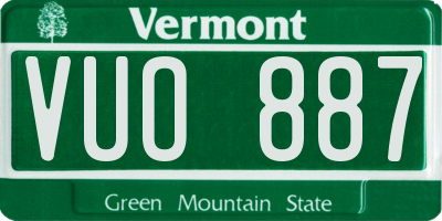 VT license plate VUO887