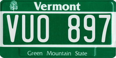 VT license plate VUO897