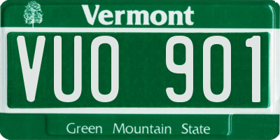 VT license plate VUO901
