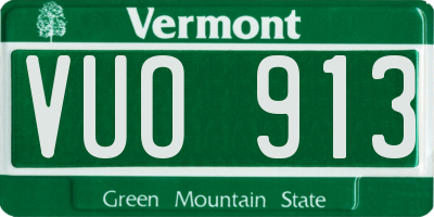 VT license plate VUO913