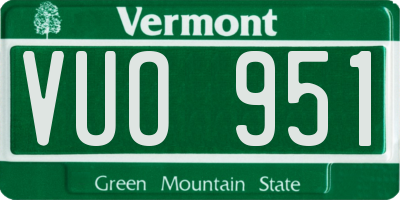 VT license plate VUO951