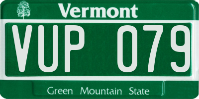 VT license plate VUP079