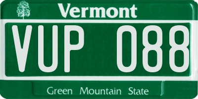 VT license plate VUP088