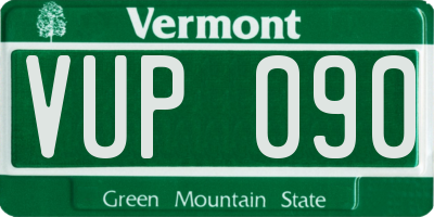VT license plate VUP090