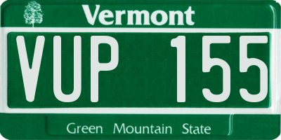 VT license plate VUP155