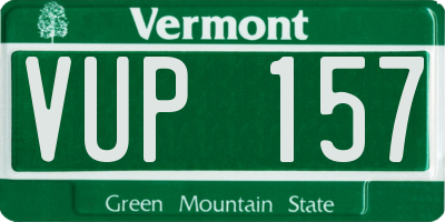 VT license plate VUP157