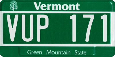 VT license plate VUP171