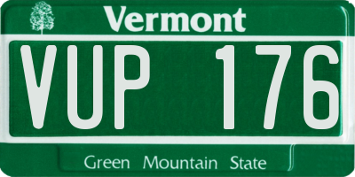 VT license plate VUP176