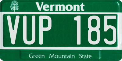 VT license plate VUP185