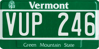 VT license plate VUP246
