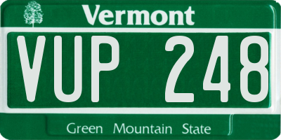 VT license plate VUP248