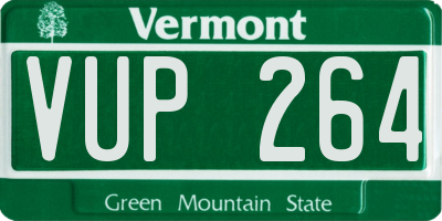 VT license plate VUP264