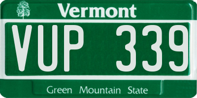 VT license plate VUP339