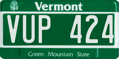 VT license plate VUP424