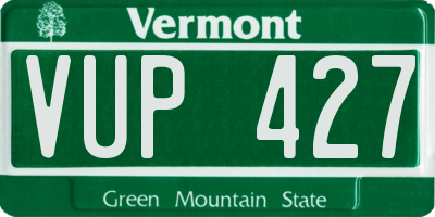 VT license plate VUP427