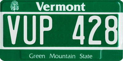 VT license plate VUP428