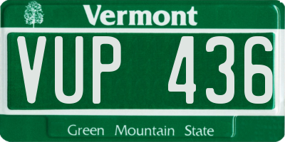 VT license plate VUP436