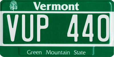 VT license plate VUP440