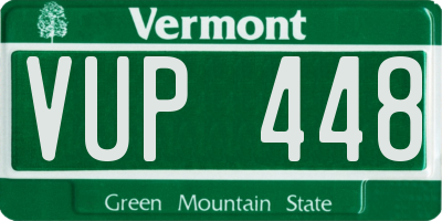 VT license plate VUP448