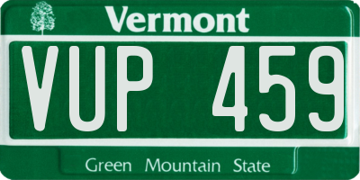 VT license plate VUP459