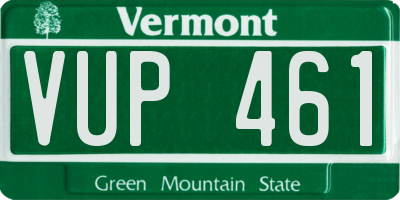 VT license plate VUP461
