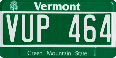 VT license plate VUP464