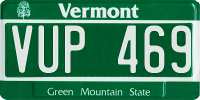 VT license plate VUP469