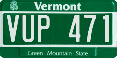 VT license plate VUP471