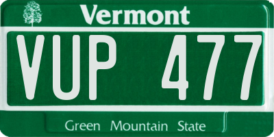 VT license plate VUP477