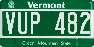 VT license plate VUP482
