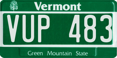 VT license plate VUP483