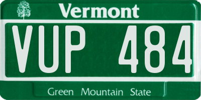VT license plate VUP484