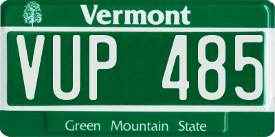 VT license plate VUP485
