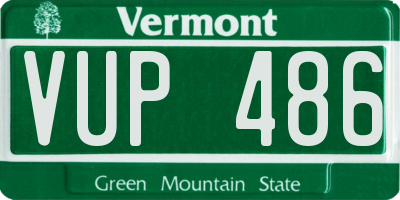 VT license plate VUP486