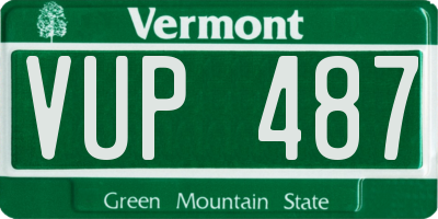VT license plate VUP487