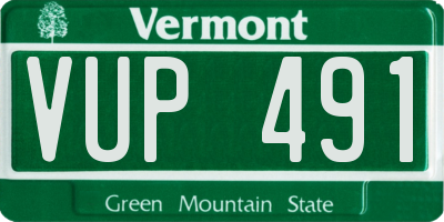 VT license plate VUP491