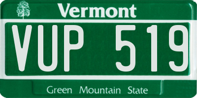 VT license plate VUP519