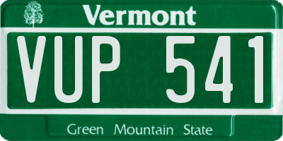 VT license plate VUP541