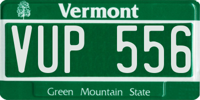 VT license plate VUP556