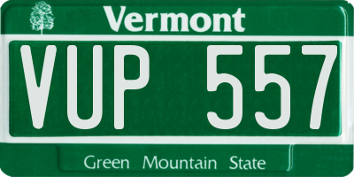 VT license plate VUP557