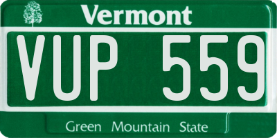 VT license plate VUP559