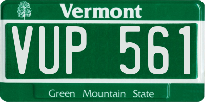 VT license plate VUP561