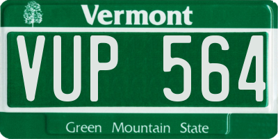 VT license plate VUP564