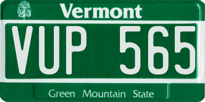 VT license plate VUP565